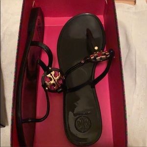 Tory Burch Black Thong Sandal - Size 9